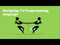 Scripting Vs Programming