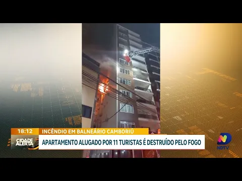 Incêndio devasta apartamento em Balneário Camboriú: caos na Avenida Atlântica