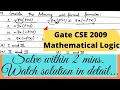 GATE CSE 2009 solution Mathematical Logic