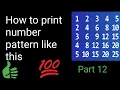 number pattern program in java part 12 Shyam Sundar