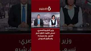 وزير الخارجية المصري نسعى لتثبيت اتفاق شرم الشيخ وندعم وحدة واستقرار السودان 