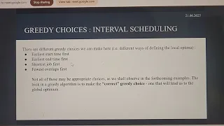 DAA Greedy Algorithms Interval Scheduling Problem Greedy Choices