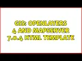 GIS OpenLayers 4 and MapServer 7 0 4 HTML template