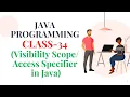 JAVA PROGRAMMING CLASS-34 Visibility Scope Access Specifier in Java