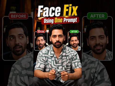 Fix Your AI Face Using Just One Prompt! 🤯 #aivideo