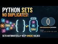Python Data Structures Sets Explained with Examples