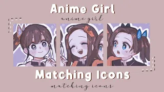 Aesthetic Anime Girl Matching Icons part 3