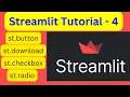 Streamlit Tutorial - 4 input widget streamlit button download