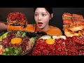 Download Lagu Yukhoe Bibimbap with Spicy Marinated Crab \u0026 Assorted Korean Pancakes Home Meal Mukbang ASMR