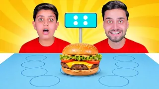تحدي ( سباق النرد ) بالأكل !! 😱 برجر"شاورما"ورق عنب..
