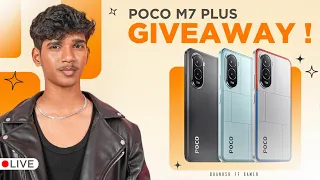 POCO M7 PLUS GIVEAWAY 🔥🎁 | LIVE NOW 🔴 | Dhanush FF Gamer #dfg #freefire