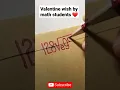 Valentine wish by Math students