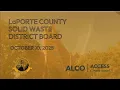 LaPorte County Solid Waste District Board October 10 2025