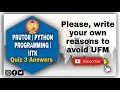 Python Programming Quiz 3 KNC402 Answers with Proper Reasoning AKTU Correct