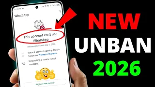 whatsapp ban new solution 2026 this account cant use whatsapp problem new solution 2026