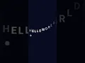 Wavy HELLO WORLD Animation