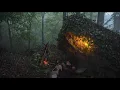Download Lagu Surviving Heavy Rain Without a Tent Under a Big Rock – How to Make Jerky in the Wild