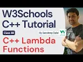 C Tutorial C Lambda Functions W3Schools Object Oriented Programming using C Tutorial