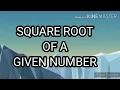 Python Program to Print the Square root of a Given Number G - PROGRAMMING