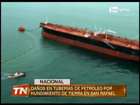 Daños en tuberías de petróleo por hundimiento de tierra en San Rafael
