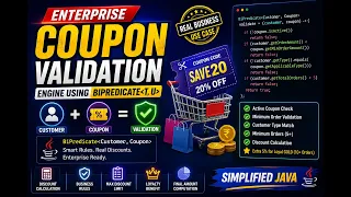 Enterprise Coupon Validation Engine using BiPredicate Java 8 Functional Interface Real-Time Exp