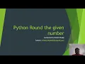 8 - Python Round number