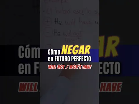 ¿Cómo negar en futuro perfecto? | "Él no habrá escrito su libro en un año" en inglés