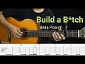 Download Lagu Build a B*tch - Bella Poarch - Fingerstyle Guitar Tutorial TAB + Chords + Lyrics