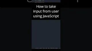 How to take input from user using JavaScript