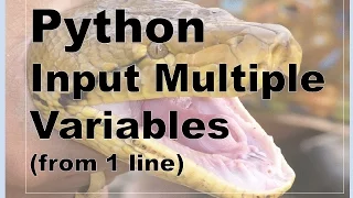 210-Python - User Input Multiple Variables On 1 Line of Input
