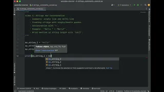 Python in One Hour - Strings and Concatenation