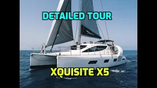 50′ Xquisite X5 Catamaran.  (4K) Guided tour of all features while sailing across the Atlantic.