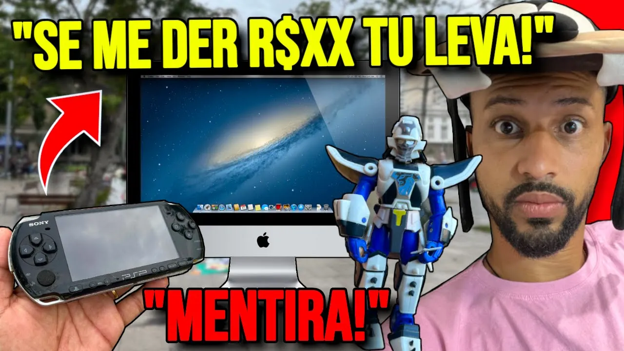 CAÇADA GAMER | APPLE IMAC SONY PSP XBOX PS3 PS2 FAT RELÍQUIA NA FEIRA DO ROUBO
