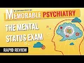 Mental Status Exam Mnemonics Memorable Psychiatry Lecture