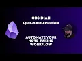 Obsidian s QuickAdd Plugin Automate Your Note-Taking Workflow