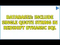 Databases Include single quote string in redshift dynamic SQL