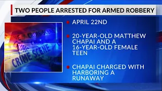 Peoria police arrest two in connection with armed robbery