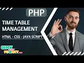 PHP Web Application Project - Time Table Management System