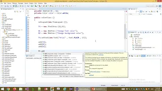 Use a JColorChooser in Java to change the Font and the Background color for a JTextArea