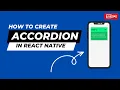 Build Expandable Lists in React Native Easy Accordion Tutorial