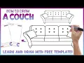 How to Draw a Couch - Couch Drawing Free Dot to Dot Connect the Dots Printable