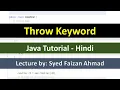 THROW KEYWORD IN JAVA THROW KEYWORD IN JAVA EXCEPTION HANDLING WITH EXAMPLE HINDI