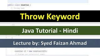 THROW KEYWORD IN JAVA THROW KEYWORD IN JAVA EXCEPTION HANDLING WITH EXAMPLE HINDI