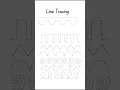 Tracing lines Digital printables worksheets for preschool kindergarten kids