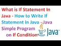 What is If Statement In Java - How to Write If Statement In Java