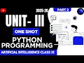 PART 2 UNIT 3 AI Class 11 Python Programming SBA Hassan Suhail