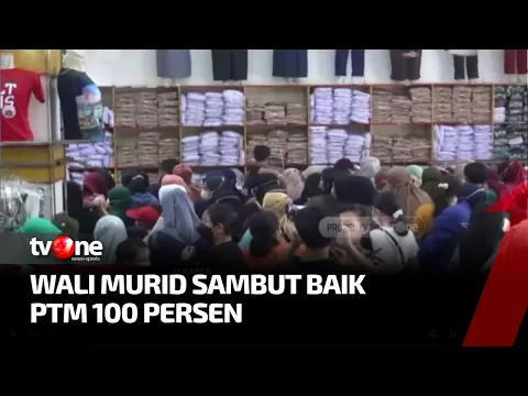 DKI Jakarta PTM 100%, Toko Seragam Diserbu Warga