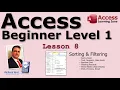 Microsoft Access Beginner 1 Lesson 08 Sorting Filtering Data For Access 2016 2019 365 Tutorial