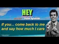 Download Lagu HEY - Julio Iglesias (with Lyrics)