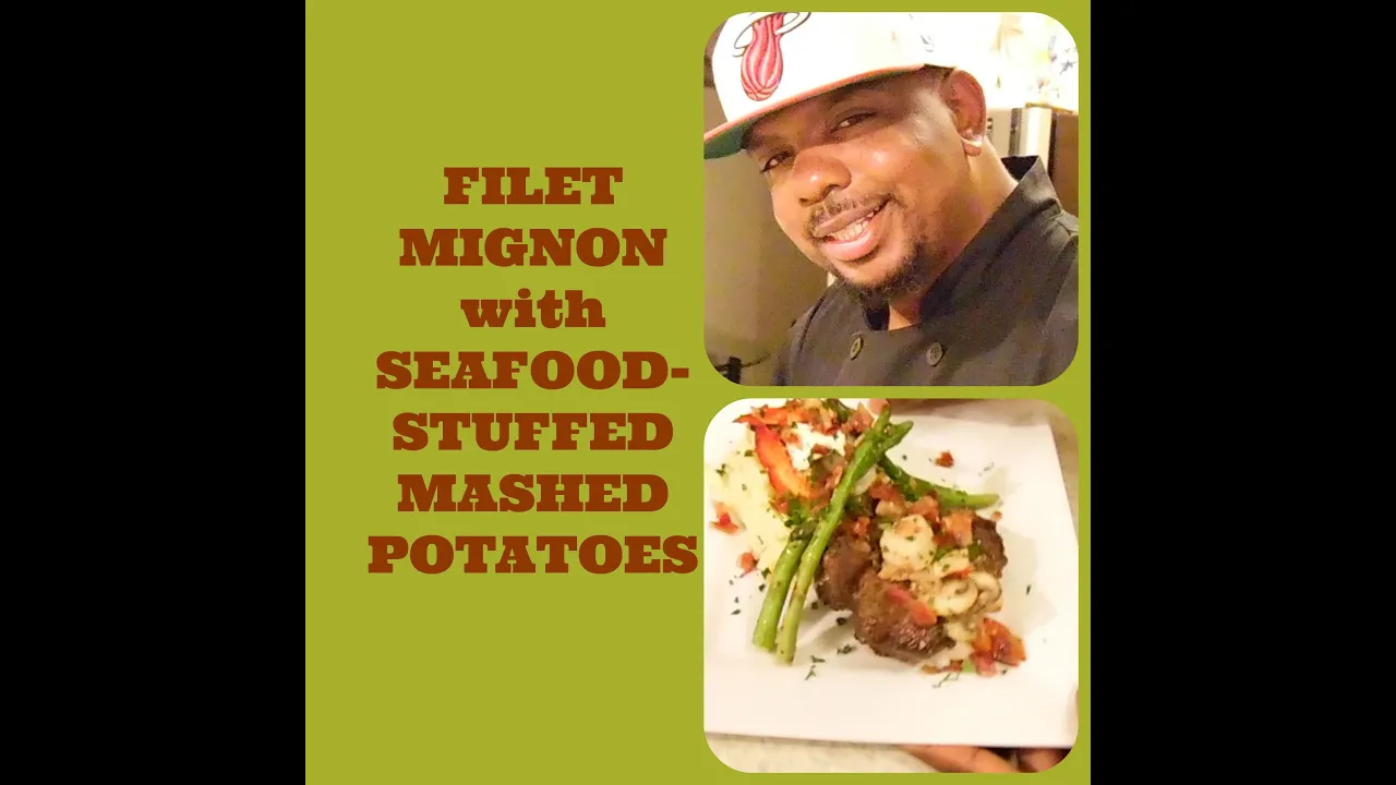 Filet Mignon Stuffed Seafood Mash Potato